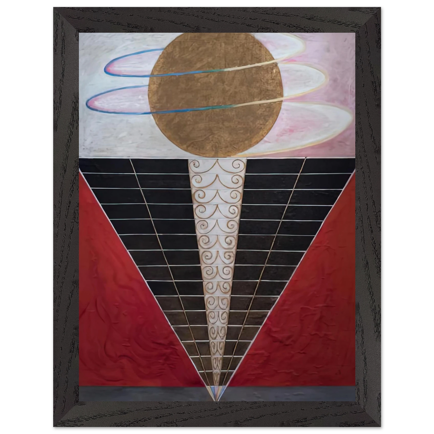 Hilma af Klint - ALTARPIECE NO 2 1915 Wall art - 27x35 cm / 11x14 inches - Premium Wooden Framed Poster With Fine Art Paper-canvas - Wood frame
