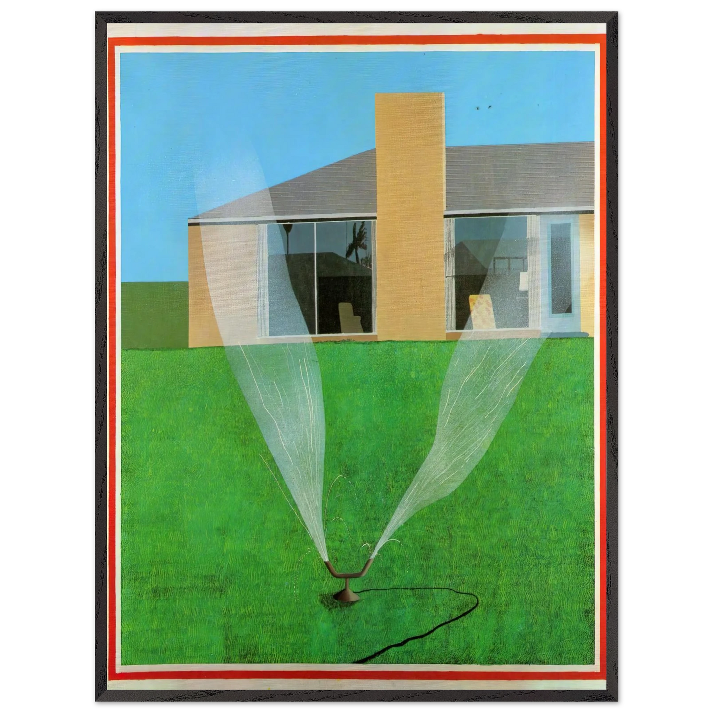 David Hockney - David Hockney Wall art - 30x30 cm / 12x12 inches - Premium Wooden Framed Poster With Fine Art Paper-canvas - Black frame
