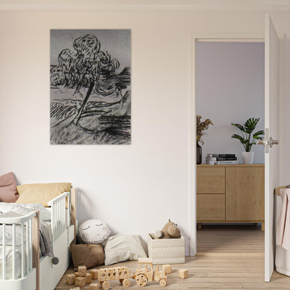 Study of a Fruit Tree - Vincent van Gogh Brushed Aluminum Print - 70x100 cm / 28x40 inches | Vincent van Gogh Aluminum Print | Vincent van Gogh Prints