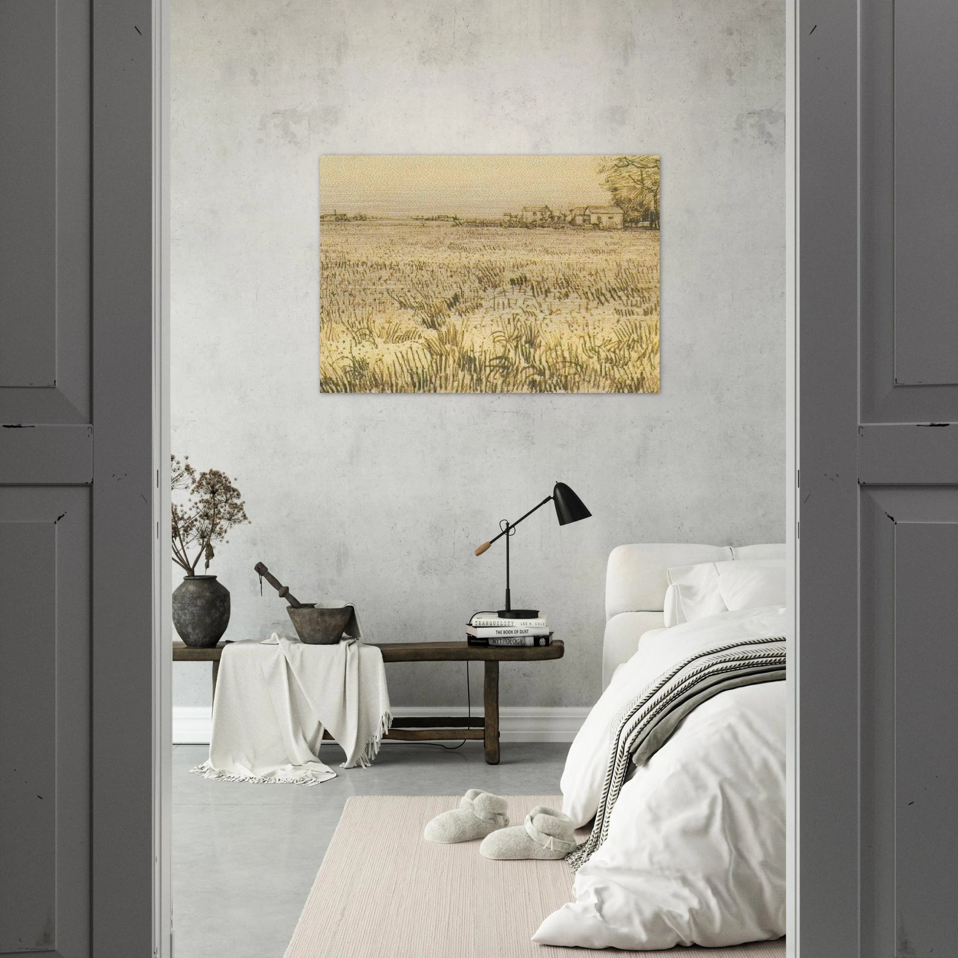 Meadow with Flowers - Vincent van Gogh Brushed Aluminum Print - 70x100 cm / 28x40 inches | Vincent van Gogh Aluminum Print | Vincent van Gogh Prints