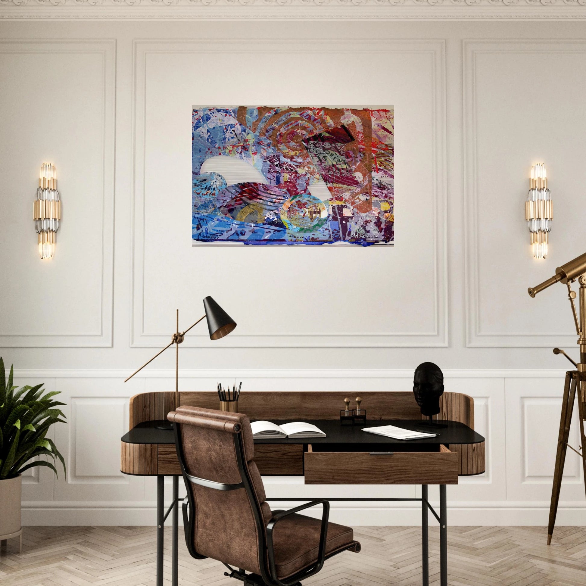 Manet II - Sam Gilliam Brushed Aluminum Print - 70x100 cm / 28x40 inches | Sam Gilliam Aluminum Print | Sam Gilliam Prints