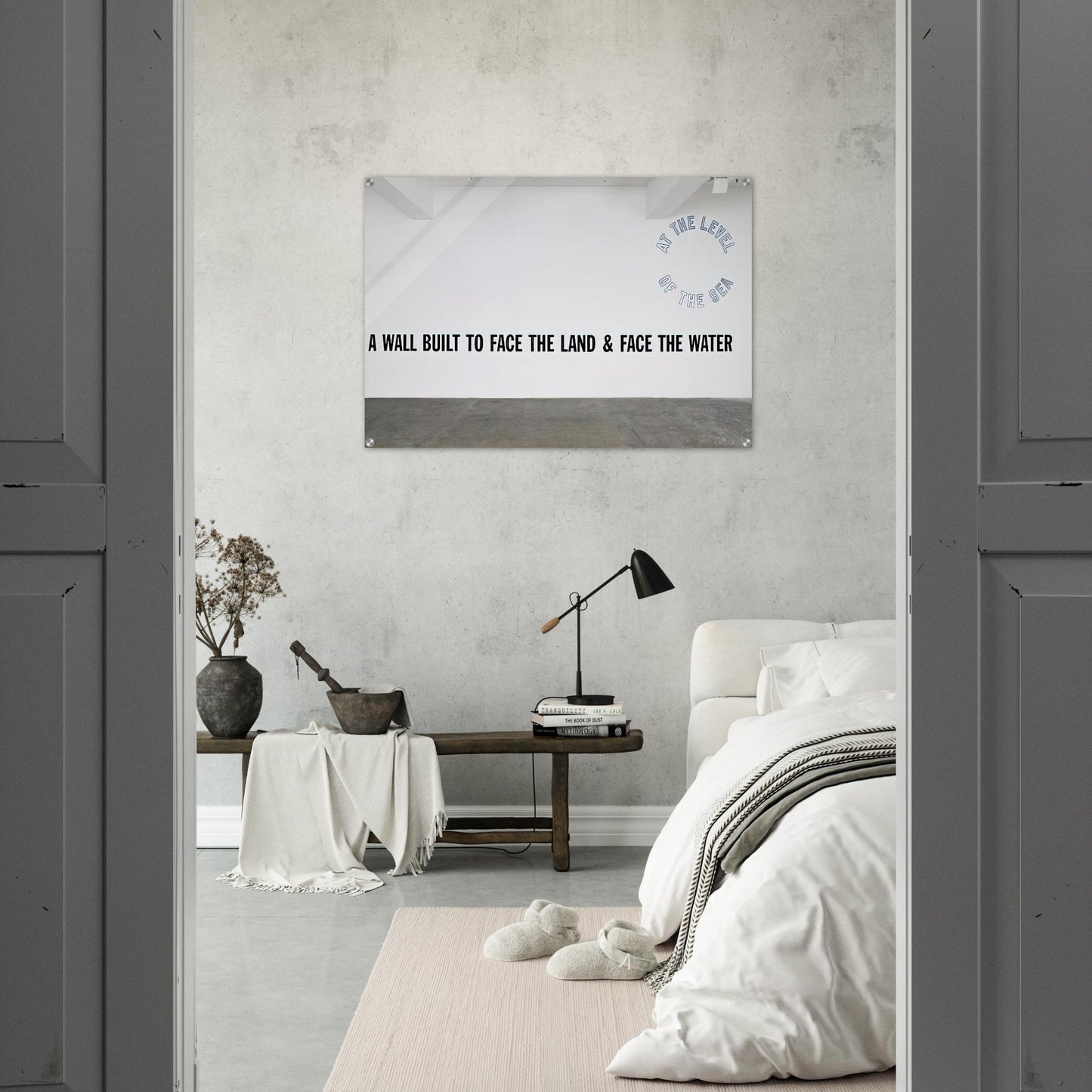 A Wall Built... - 2008 - Lawrence Weiner Acrylic Print - 70x100 cm / 28x40″ inches | Lawrence Weiner Wall Art | Lawrence Weiner Prints