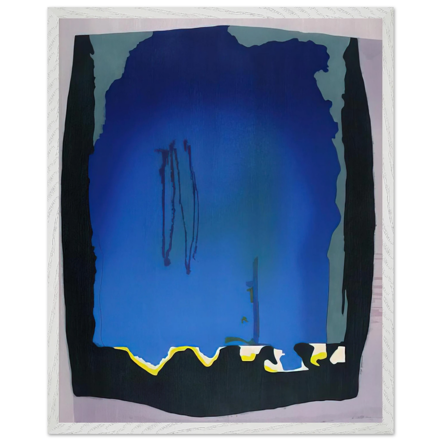 Helen Frankenthaler - Freefall - 1992 Wall art - 45x60 cm / 18x24 inches - Premium Wooden Framed Poster With Fine Art Paper-canvas - White frame