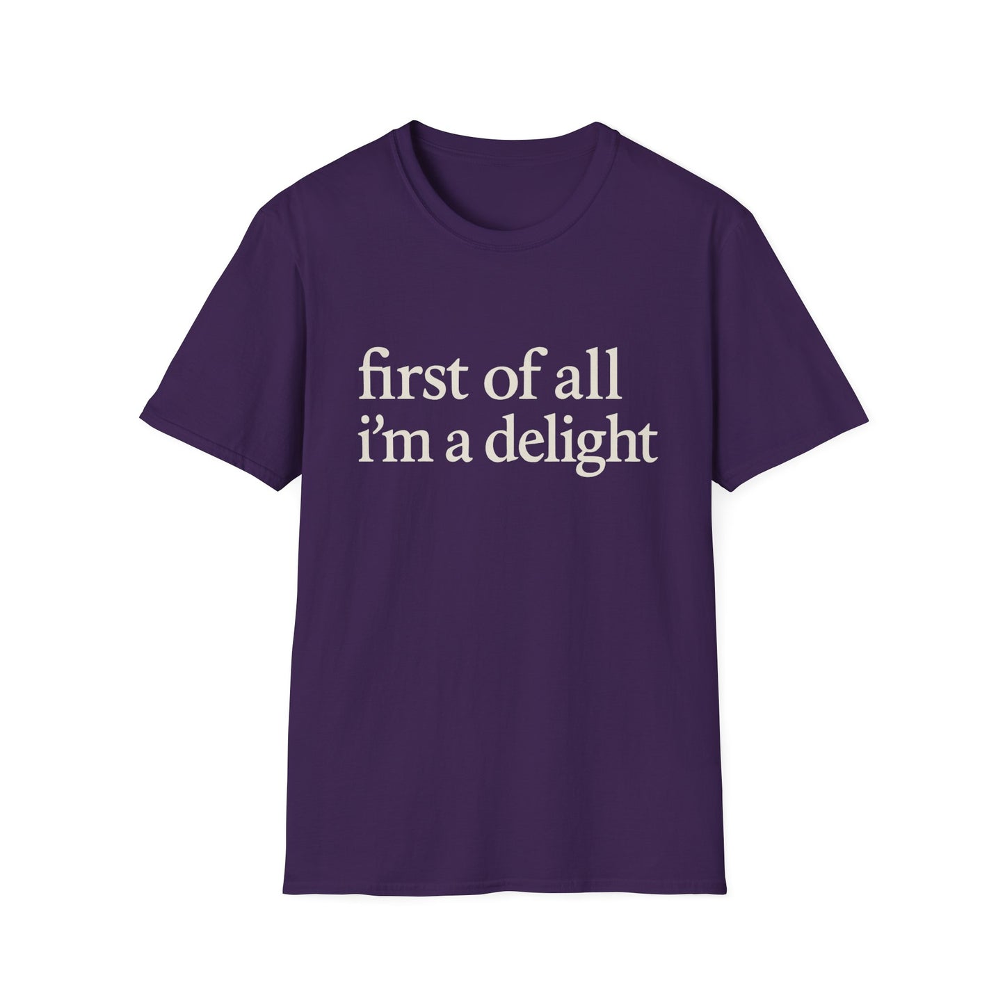 „Zuallererst bin ich eine Freude“-Shirt, lustiges T-Shirt mit Spruch für Frauen, freches T-Shirt mit witzigem Grafikdruck, Geschenkidee für die beste Freundin