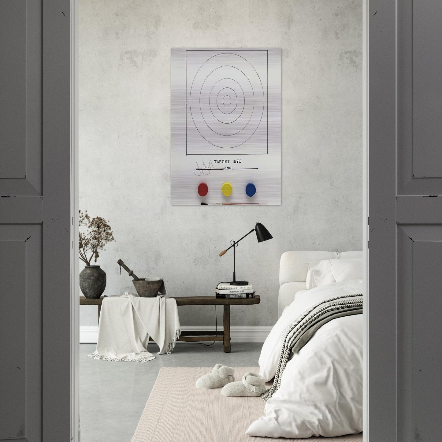 TARGET ULAE 89 - Jasper Johns Brushed Aluminum Print - 70x100 cm / 28x40 inches | Jasper Johns Aluminum Print | Jasper Johns Prints