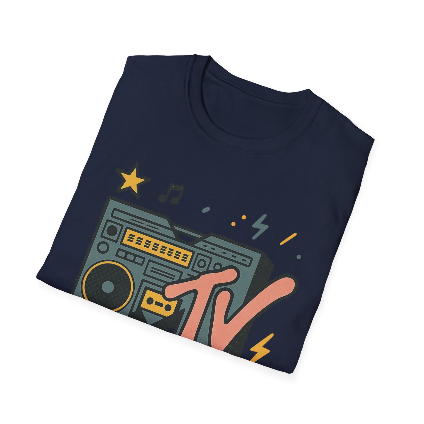 Retro MTV Vintage Leopardenmuster Musikfernsehen Grafik T-Shirt 80er 90er Throwback Unisex Band Shirt Animal Print Rock Style T-Shirt