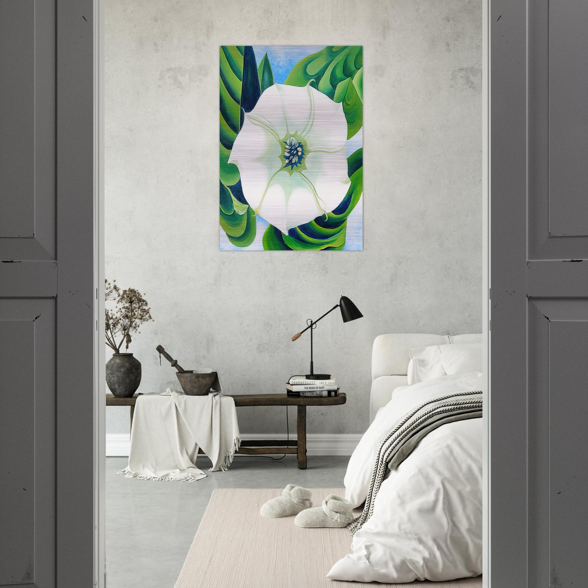 Jimson Weed - Georgia O'Keeffe Brushed Aluminum Print - 70x100 cm / 28x40 inches | Georgia O'Keeffe Aluminum Print | Georgia O'Keeffe Prints