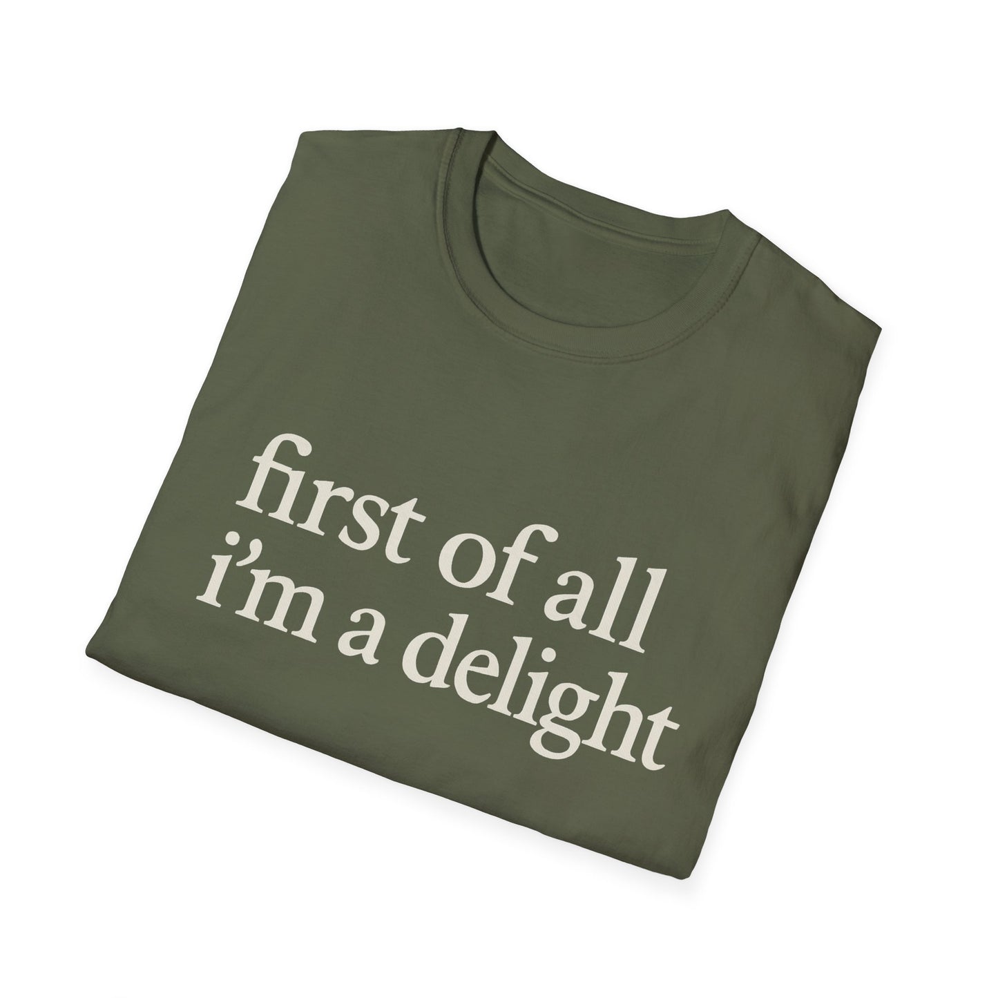 „Zuallererst bin ich eine Freude“-Shirt, lustiges T-Shirt mit Spruch für Frauen, freches T-Shirt mit witzigem Grafikdruck, Geschenkidee für die beste Freundin