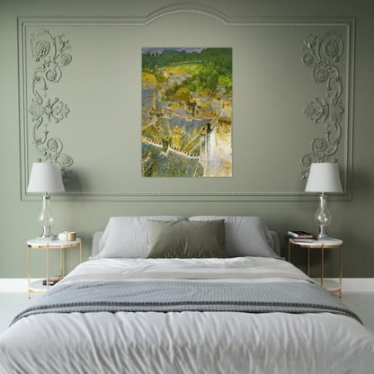 Rooftops, Pont-Aven - Childe Hassam Brushed Aluminum Print - 70x100 cm / 28x40 inches | Childe Hassam Aluminum Print | Childe Hassam Prints
