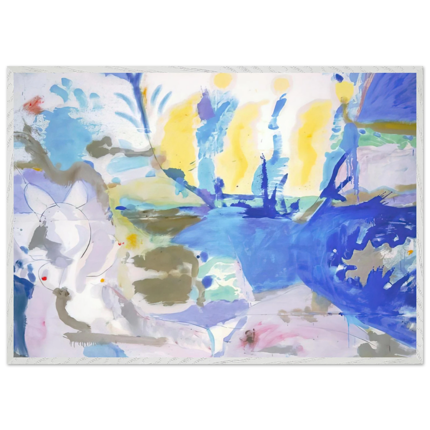 Helen Frankenthaler - Basque Beach - 1958 Wall art - 20x25 cm / 8x10 inches - Fine Art Poster-canvas - -