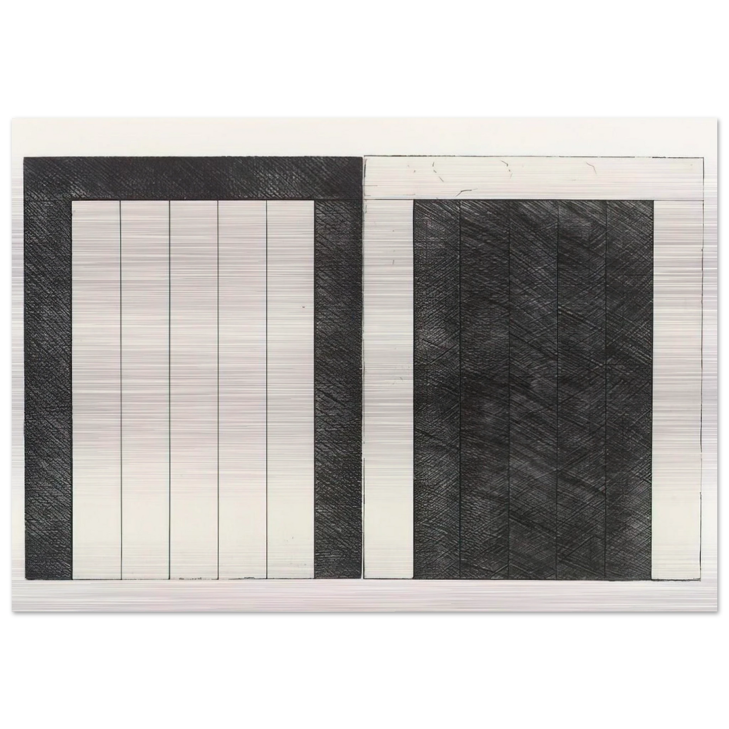 For Caroline - 1977 - Brice Marden Brushed Aluminum Print - 70x100 cm / 28x40 inches | Brice Marden Aluminum Print | Brice Marden Prints