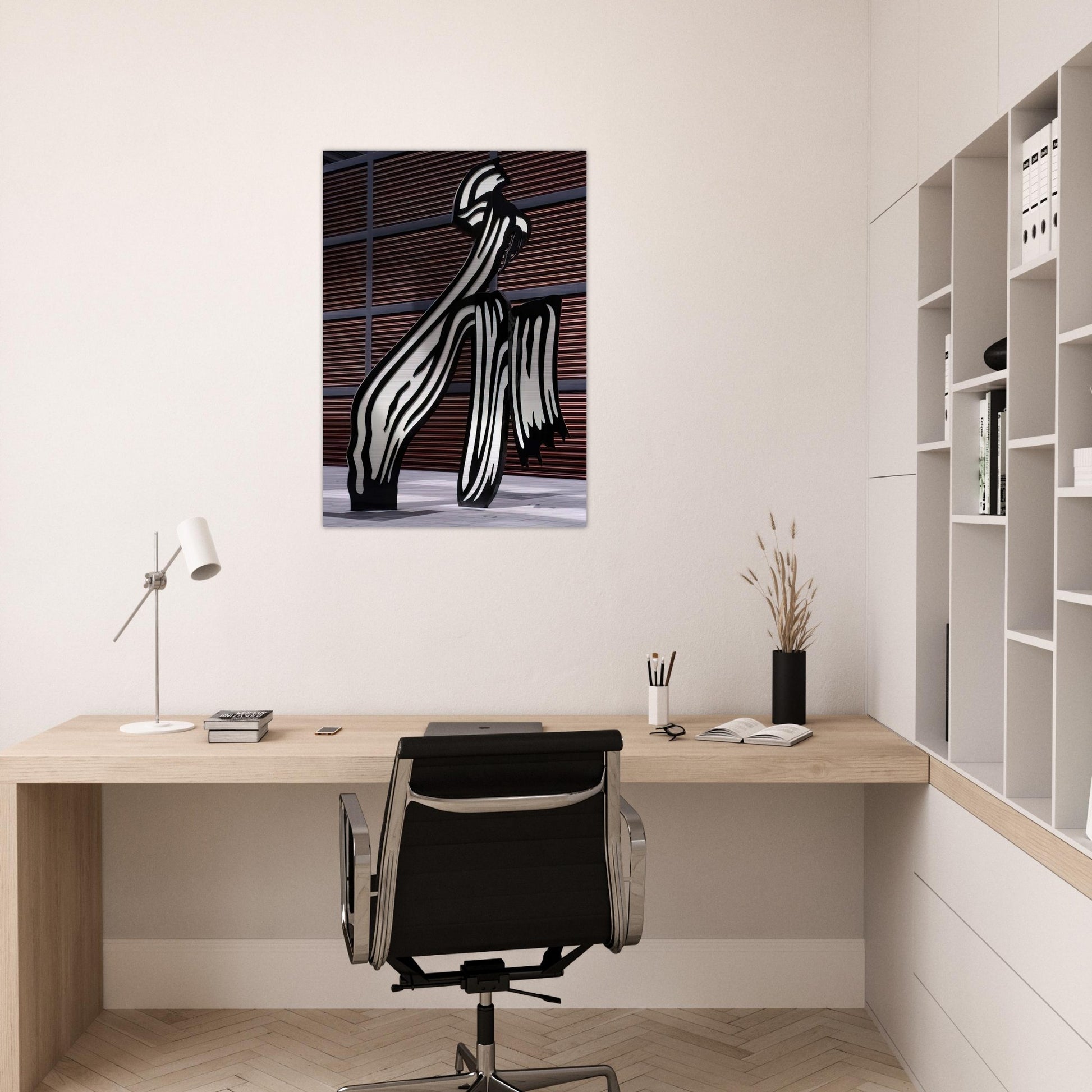 BRUSHSTROKE 1996 - Roy Lichtenstein Brushed Aluminum Print - 70x100 cm / 28x40 inches | Roy Lichtenstein Aluminum Print | Roy Lichtenstein Prints