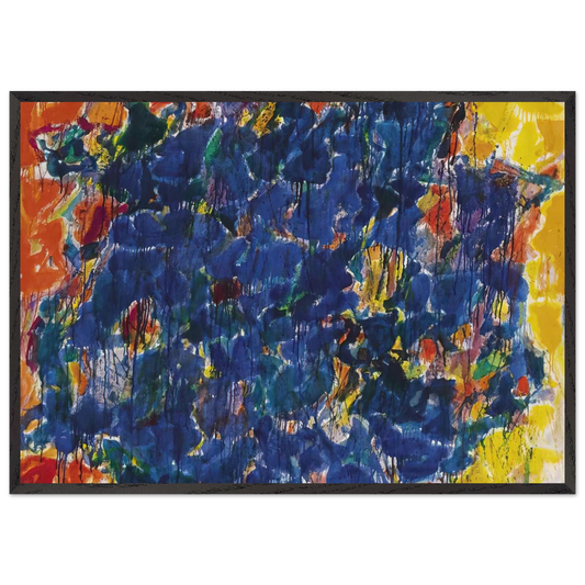 Reefs - Sam Francis 70x100 cm / 28x40 inches Framed Art Print – Black Wooden Frame