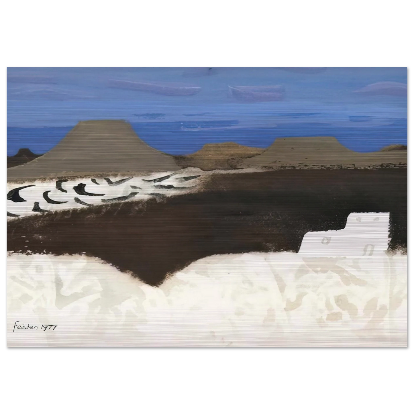 Lanzarote - 1977 - Mary Fedden Brushed Aluminum Print - 70x100 cm / 28x40 inches | Mary Fedden Aluminum Print | Mary Fedden Prints