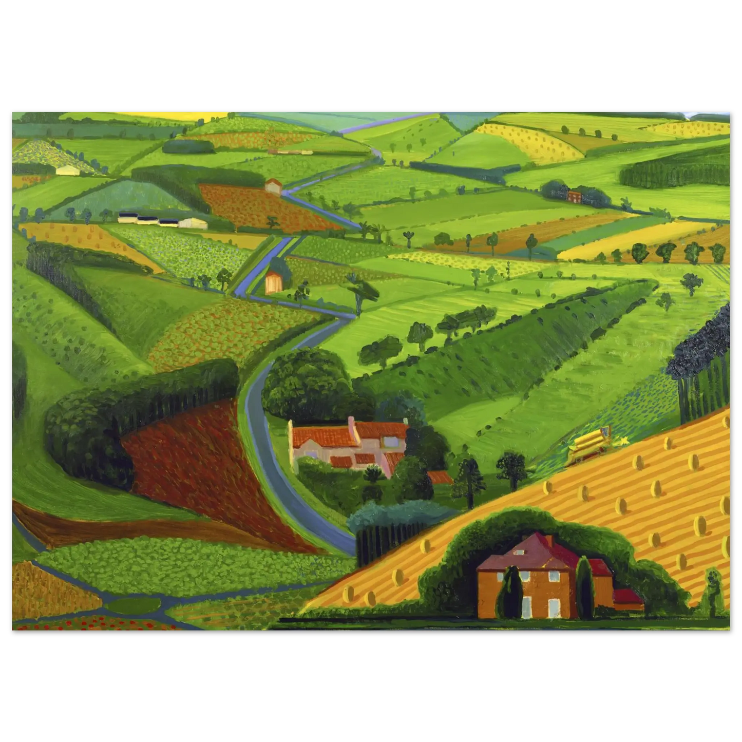 David Hockney - David Hockney Wall art - 13x18 cm / 5x7 Inches - Premium Wooden Framed Poster With Fine Art Paper - Black frame