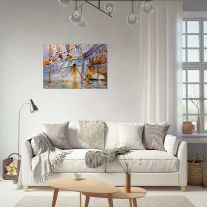 In a Levantine Port - John Singer Sargent Brushed Aluminum Print - 70x100 cm / 28x40 inches | John Singer Sargent Aluminum Print | John Singer Sargent Prints