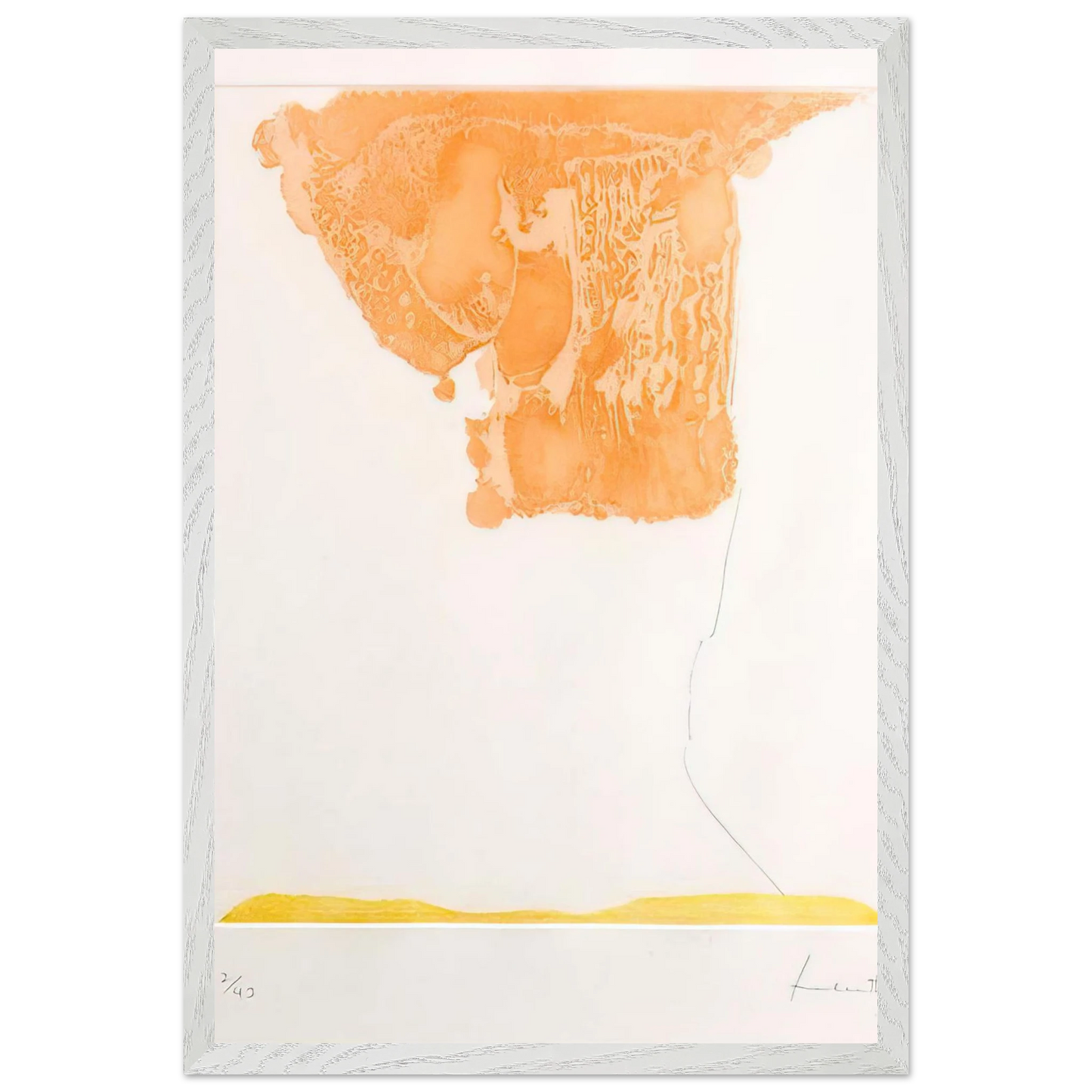 Helen Frankenthaler - Pranzo Italiano - 1973 Wall art - 45x60 cm / 18x24 inches - Premium Wooden Framed Poster With Fine Art Paper-canvas - Wood frame