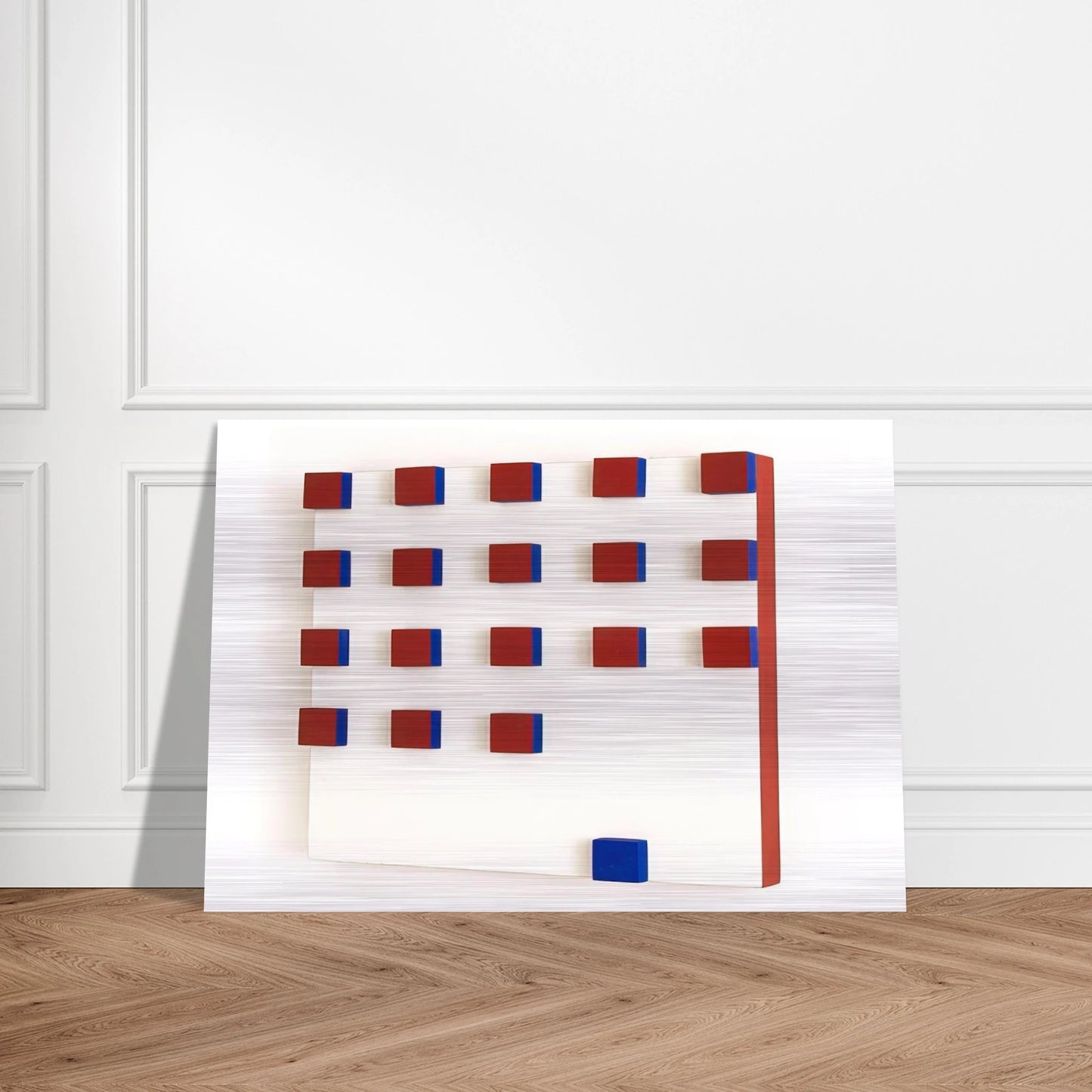 Relief in Red and Blue - 1956 - Lygia Pape Brushed Aluminum Print - 70x100 cm / 28x40 inches | Lygia Pape Aluminum Print | Lygia Pape Prints