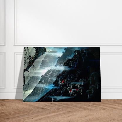 Coastline Fogl - Eyvind Earle Brushed Aluminum Print - 70x100 cm / 28x40 inches | Eyvind Earle Aluminum Print | Eyvind Earle Prints