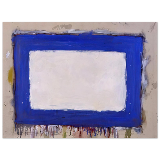 Gene Davis - Blue Rectangle II - 1958  75x100 cm / 30x40inches Fine Art Poster