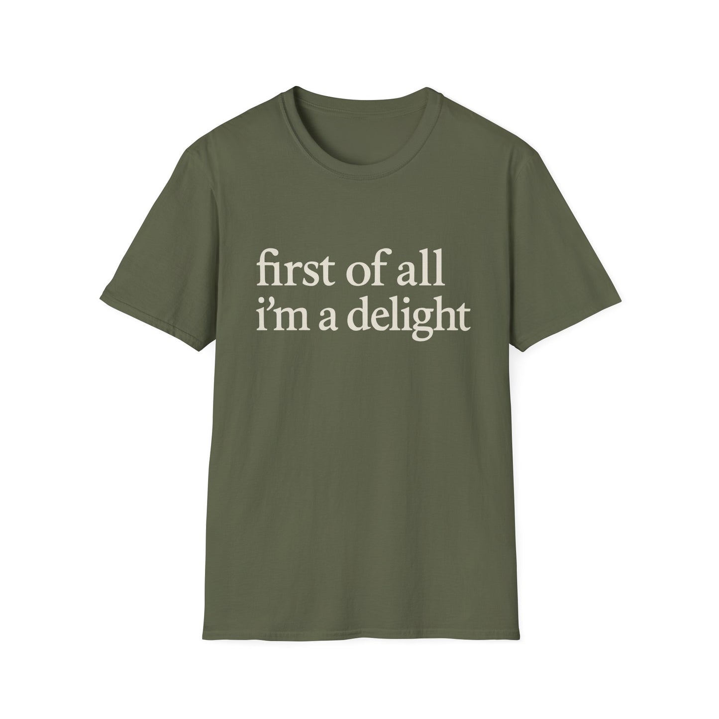 „Zuallererst bin ich eine Freude“-Shirt, lustiges T-Shirt mit Spruch für Frauen, freches T-Shirt mit witzigem Grafikdruck, Geschenkidee für die beste Freundin