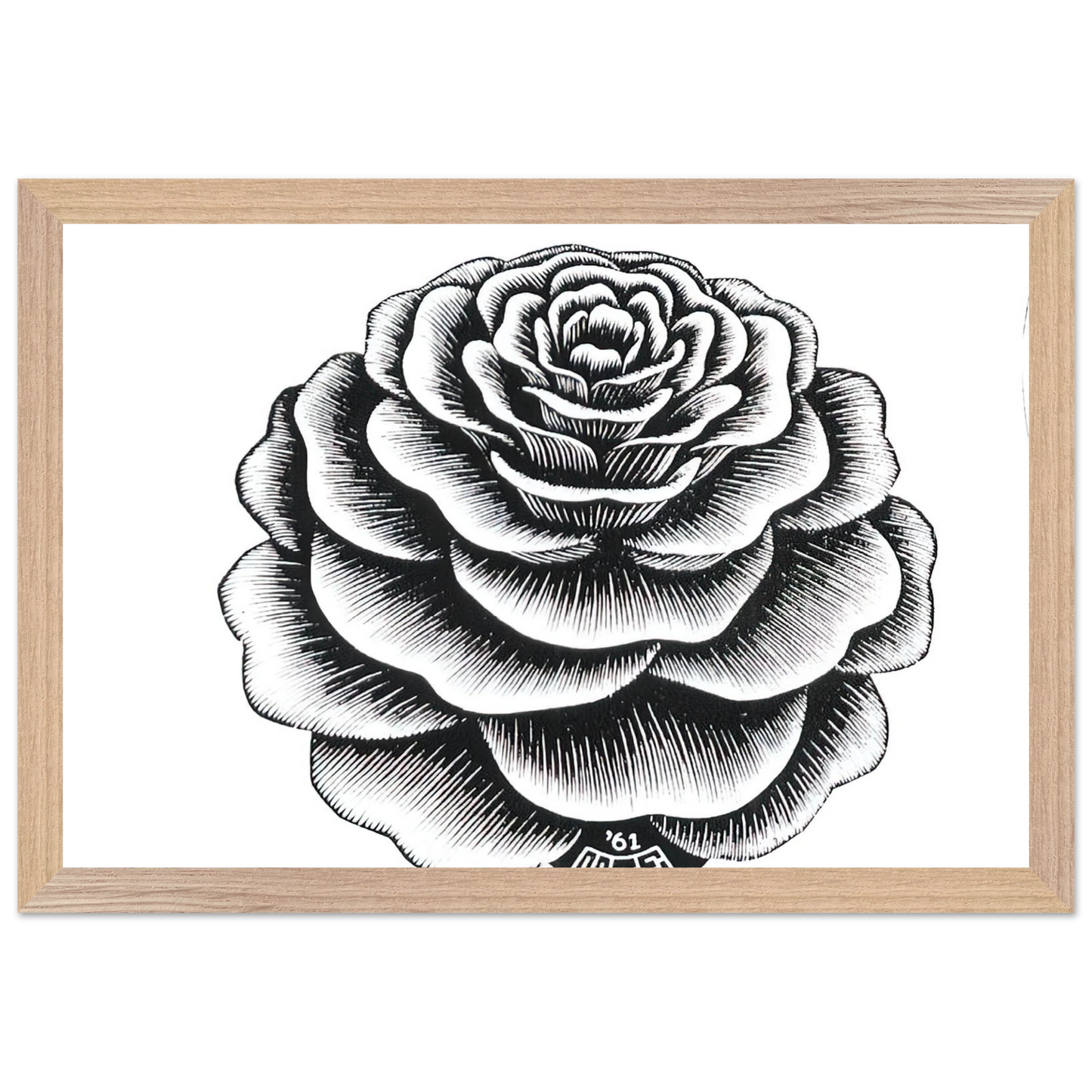 MC Escher - FLOWER 1 Wall Art - 30x40 cm / 12x16 inches - Fine Art Poster-canvas - -