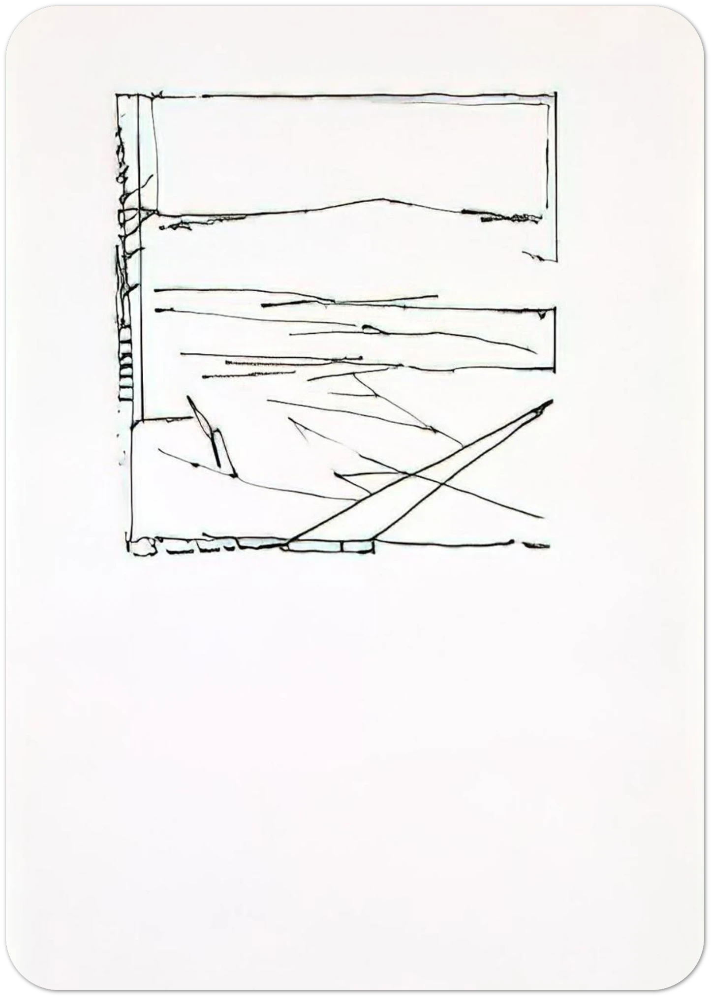Greece Summer - 1974 By Brice Marden Pack of 10 Post Cards | Brice Marden Post Cards | A6 (10.5 x 14.8 cm) - 4.1 x 5.8 inches