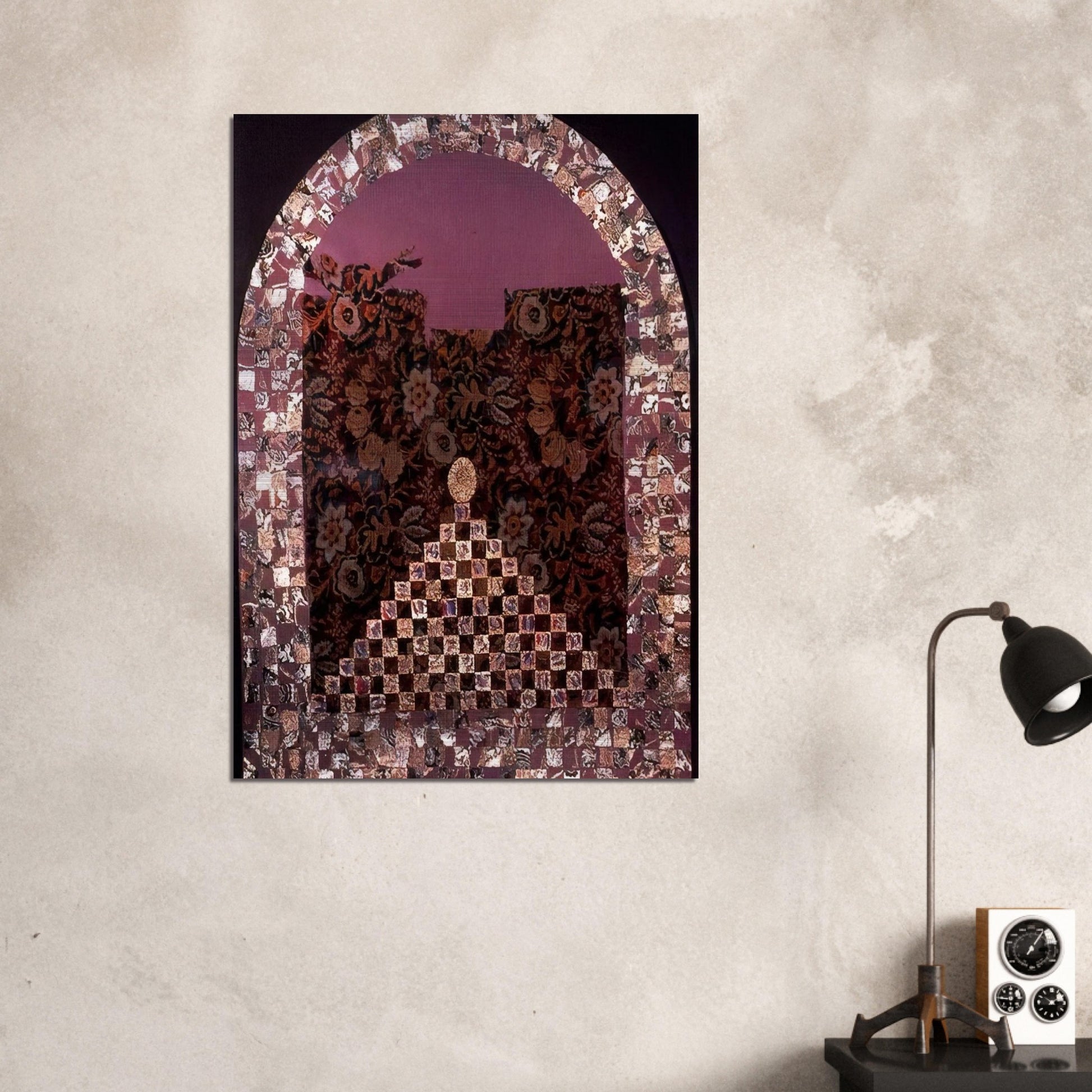Shrine for the Egg - PD Pattern and Decoration - Miriam Schapiro Brushed Aluminum Print - 70x100 cm / 28x40 inches | Miriam Schapiro Aluminum Print | Miriam Schapiro Prints