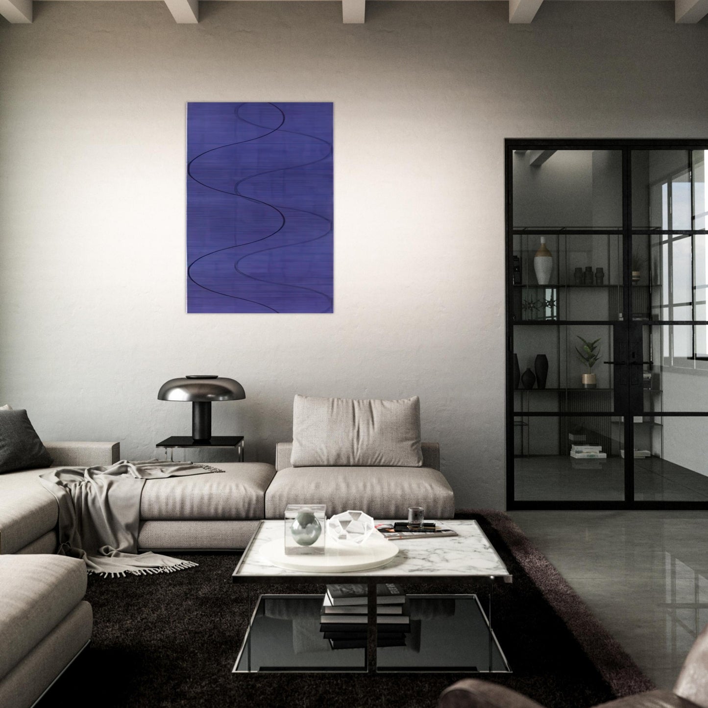 COLUMN PAINTING 9 2003 - Robert Mangold Brushed Aluminum Print - 70x100 cm / 28x40 inches | Robert Mangold Aluminum Print | Robert Mangold Prints