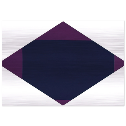 Blau-violettes horizontal-vertikal-quadrat - 1968 - Max Bill Brushed Aluminum Print - 70x100 cm / 28x40 inches | Max Bill Aluminum Print | Max Bill Prints