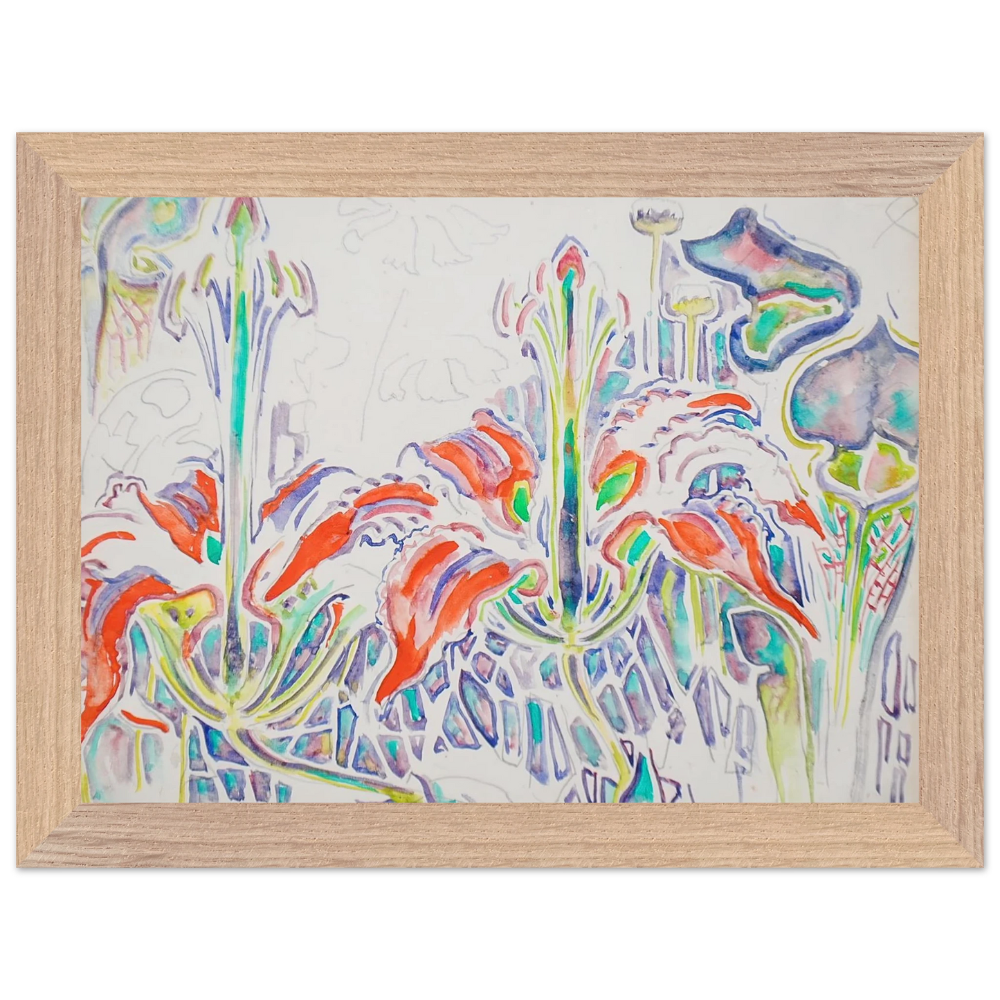 Walter Inglis Anderson - Walter Anderson Wall art - 21x29.7 cm / 8x12" - Premium Wooden Framed Poster With Fine Art Paper-canvas - White frame