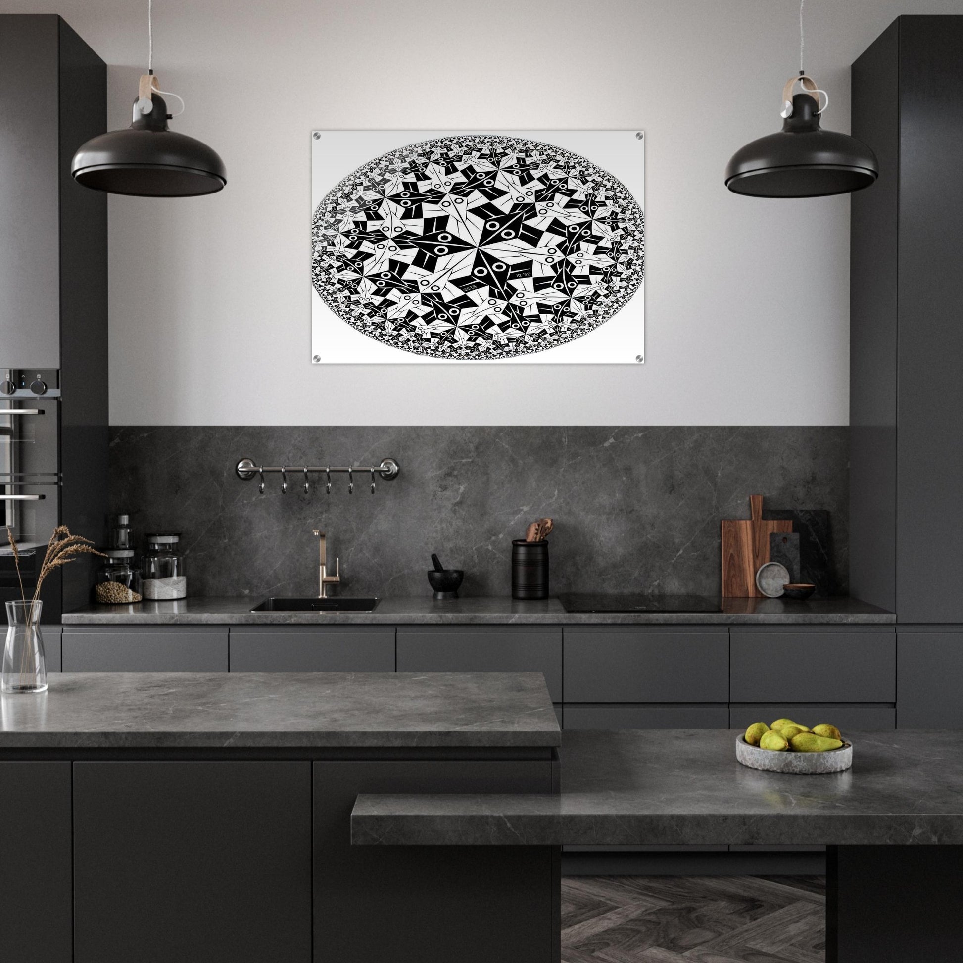 CIRCLE LIMIT I - MC Escher Acrylic Print - 70x100 cm / 28x40″ inches | Maurits Cornelis Escher Prints
