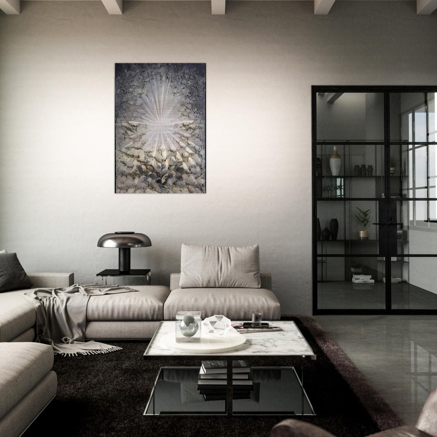 Jay DeFeo/BIG/The Rose - Jay DeFeo Brushed Aluminum Print - 70x100 cm / 28x40 inches | Jay DeFeo Aluminum Print | Jay DeFeo Prints