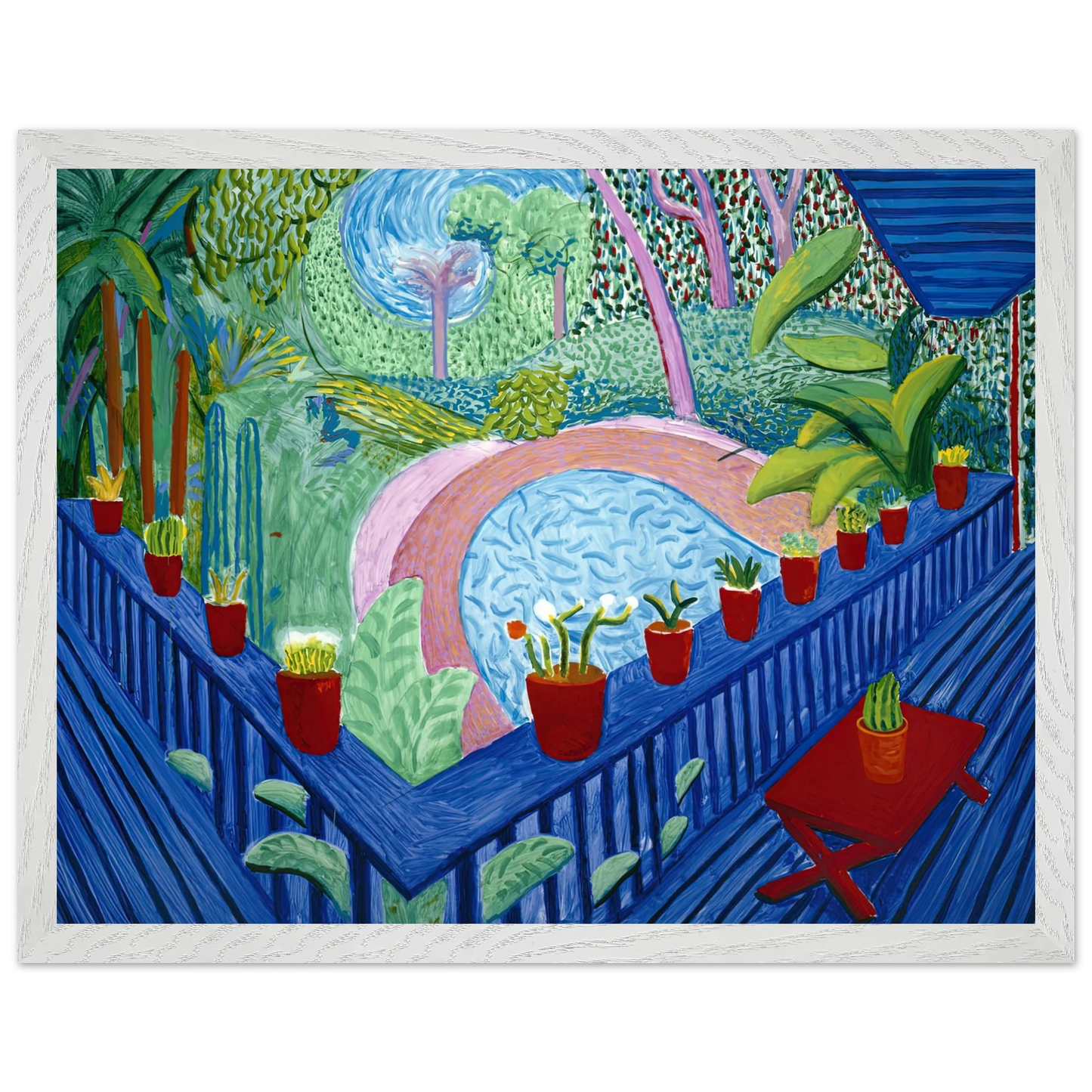 David Hockney - David Hockney Wall art - 40x50 cm / 16x20 inches - Premium Wooden Framed Poster With Fine Art Paper-canvas - Wood frame