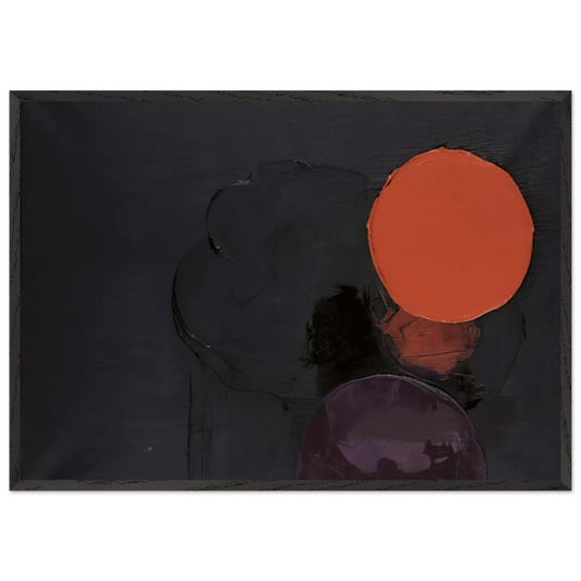 PAINTING 847 - Luis Feito 70x100 cm / 28x40 inches Framed Art Print – Black Wooden Frame