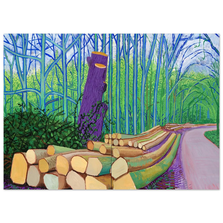 David Hockney - David Hockney Wall art - 40x50 cm / 16x20 Inches - Premium Wooden Framed Poster With Fine Art Paper - Wood frame