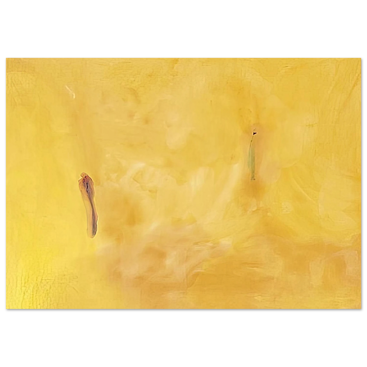 Helen Frankenthaler - Earliness - 1975 Wall art - 28x43  cm / XL (11x17 inches) - Premium Wooden Framed Poster With Fine Art Paper-canvas - White frame