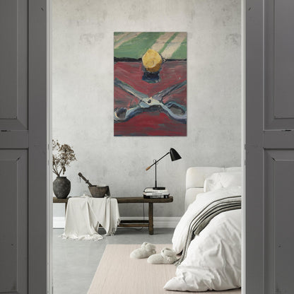 Scissors and Lemon, II - Richard Diebenkorn Brushed Aluminum Print - 70x100 cm / 28x40 inches | Richard Diebenkorn Aluminum Print | Richard Diebenkorn Prints