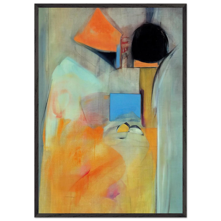 Pandora - Abstract Expressionism - Miriam Schapiro 70x100 cm / 28x40 inches Framed Art Print – Black Wooden Frame