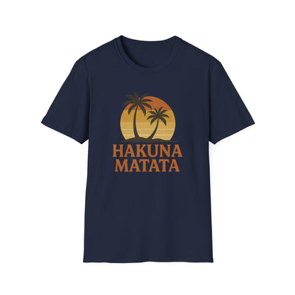 Hakuna Matata Retro-T-Shirt mit Grafik, „Keine Sorgen“-Shirt mit positiver Ausstrahlung, Vintage-T-Shirt im 90er-Jahre-Stil, Shirt mit Wohlfühl-Zitat, Unisex-Geschenk