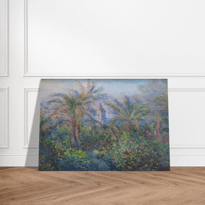 Garden in Bordighera, Impression of Morning - claude monet Brushed Aluminum Print - 70x100 cm / 28x40 inches | claude monet Aluminum Print | claude monet Prints