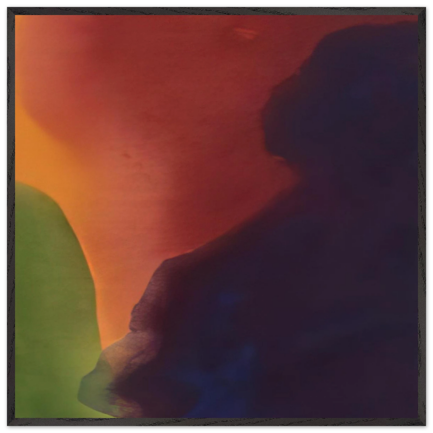 Helen Frankenthaler - Blue Atmosphere III - 1963 Wall art - 40x50 cm / 16x20 inches - Premium Wooden Framed Poster With Fine Art Paper-canvas - White frame