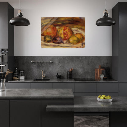 Still Life Pomegranate, Figs and Apples - Pierre-Auguste Renoir Acrylic Print - 70x100 cm / 28x40″ inches | Pierre-Auguste Renoir Wall Art | Pierre-Auguste Renoir Prints