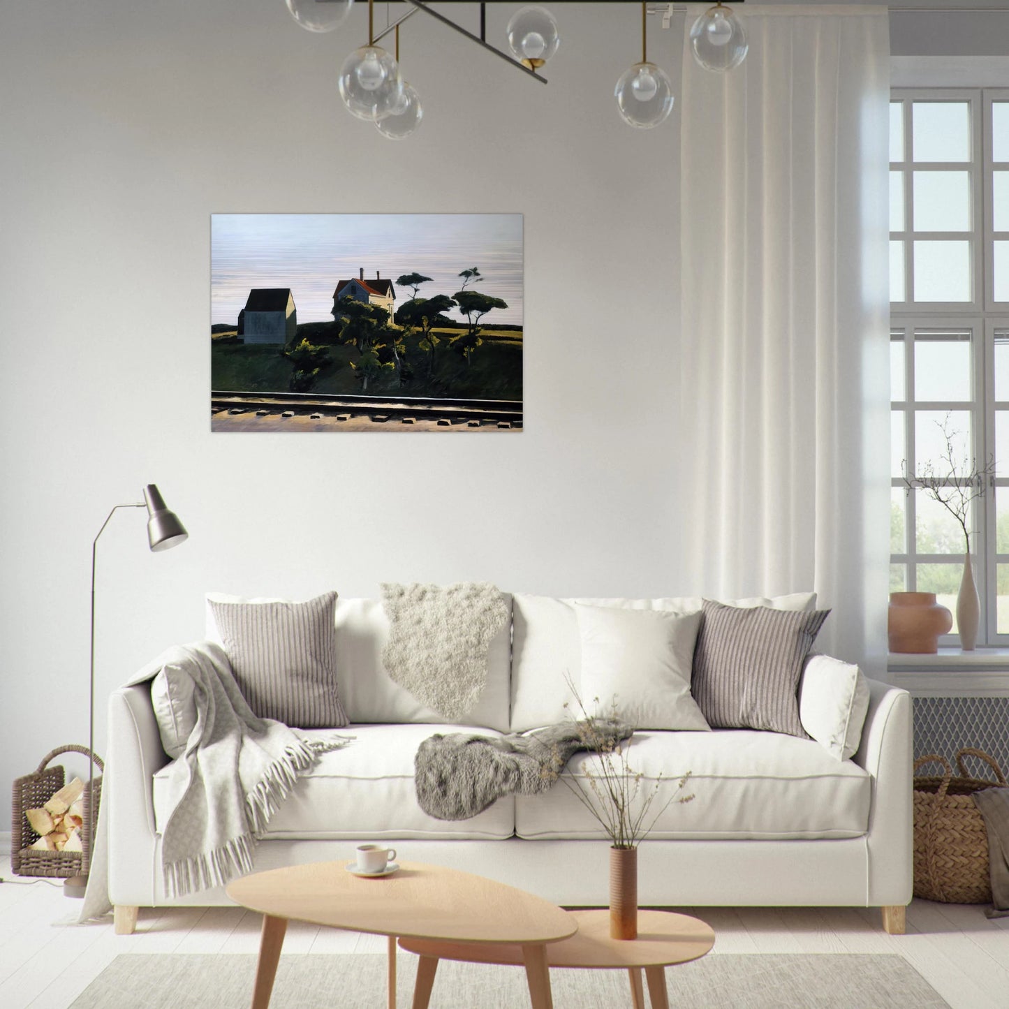 New York, New Haven and Hartford - Edward Hopper Brushed Aluminum Print - 70x100 cm / 28x40 inches | Edward Hopper Aluminum Print | Edward Hopper Prints