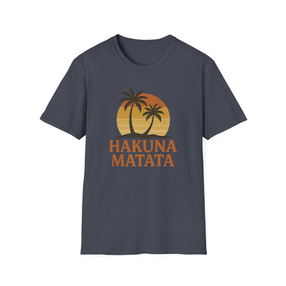 Hakuna Matata Retro-T-Shirt mit Grafik, „Keine Sorgen“-Shirt mit positiver Ausstrahlung, Vintage-T-Shirt im 90er-Jahre-Stil, Shirt mit Wohlfühl-Zitat, Unisex-Geschenk