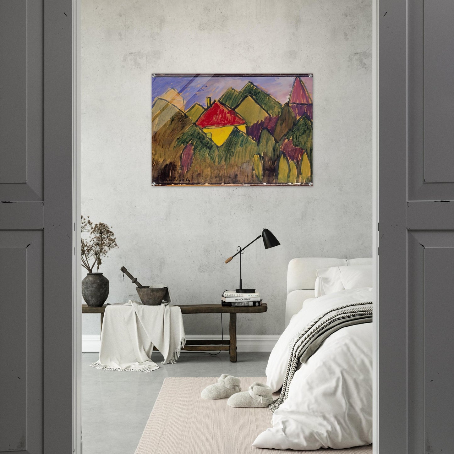 ROTE GIEBEL ROTE D CHER 1910 - Alexej von Jawlensky Acrylic Print - 70x100 cm / 28x40″ inches