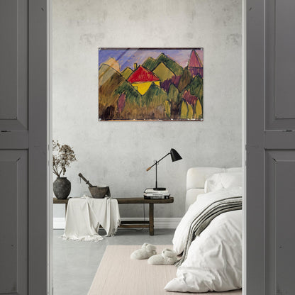 ROTE GIEBEL ROTE D CHER 1910 - Alexej von Jawlensky Acrylic Print - 70x100 cm / 28x40″ inches