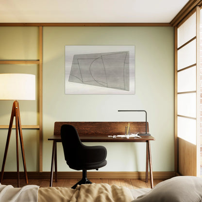 Aegean 2 - 1967 - Ben Nicholson Brushed Aluminum Print - 70x100 cm / 28x40 inches | Ben Nicholson Aluminum Print | Ben Nicholson Prints