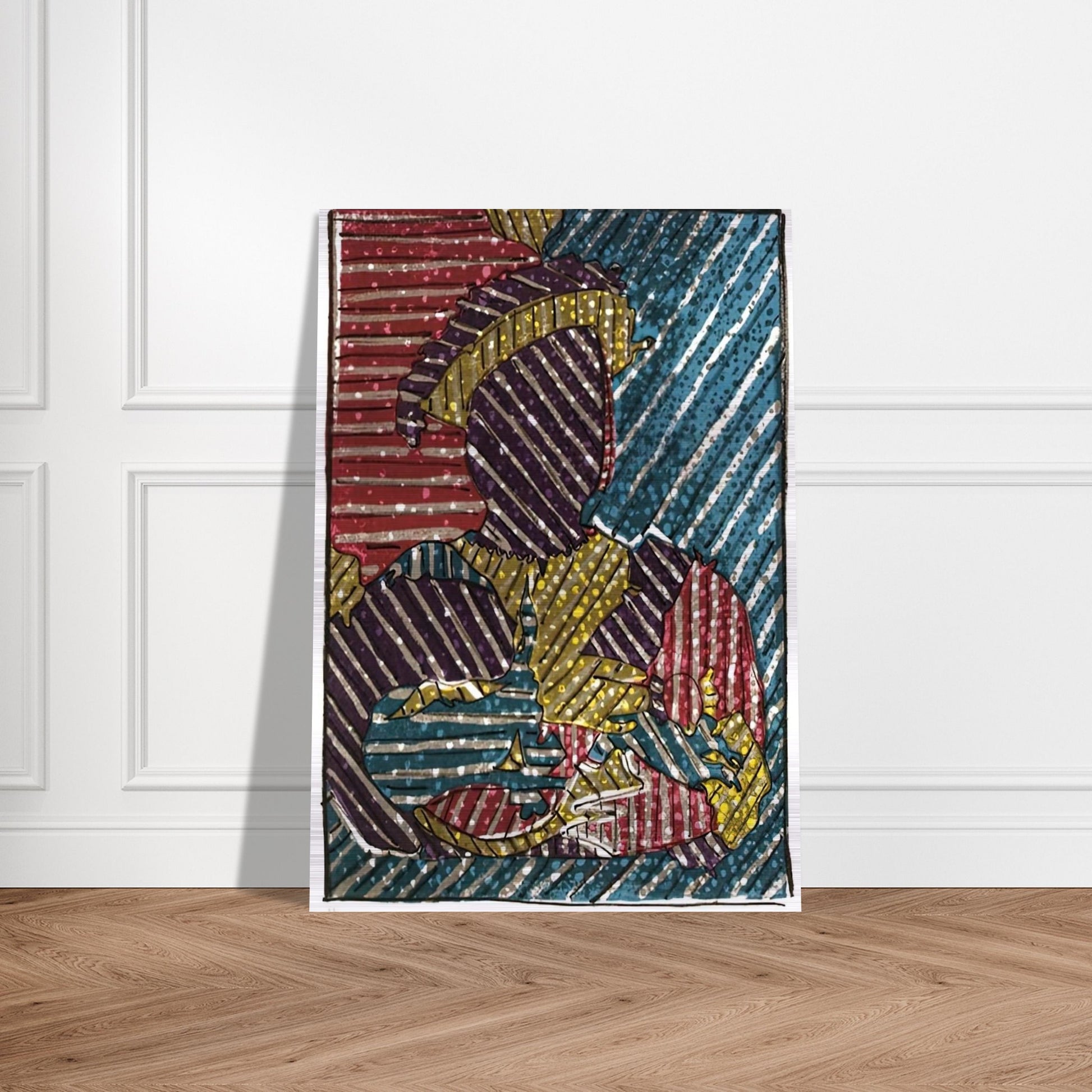 AFTER HOLBEIN - Jasper Johns Brushed Aluminum Print - 70x100 cm / 28x40 inches | Jasper Johns Aluminum Print | Jasper Johns Prints