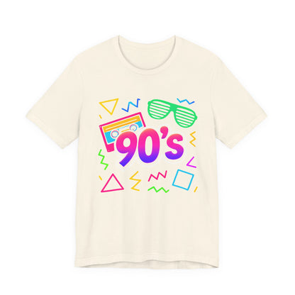 Música de la vieja escuela de los 90: ambiente arcade, clásico vintage de los 90. Camiseta retro de los 90 con la frase "Amo los años noventa".